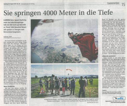 Neue Luzerner Zeitung article 28.08.16