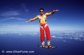 skysurf board jumper over Hawaii